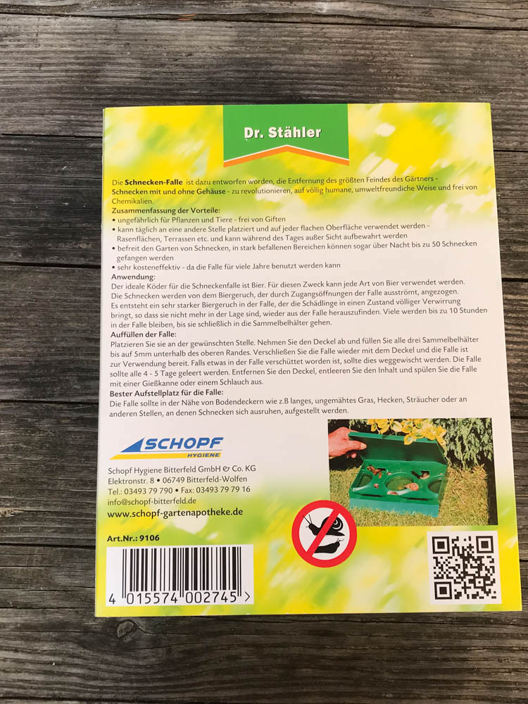 Schneckenfalle
