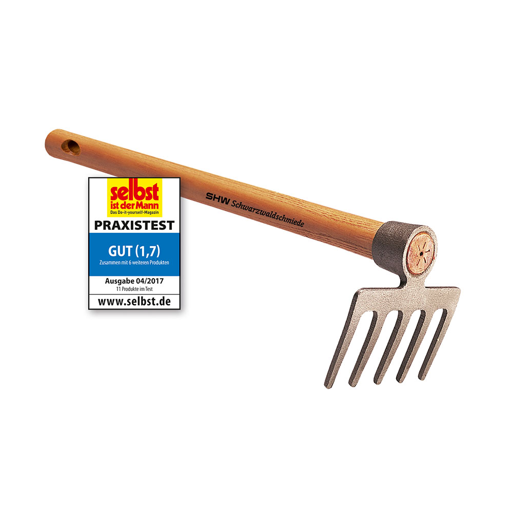 Kleiner Handrechen mit 5 Zinken